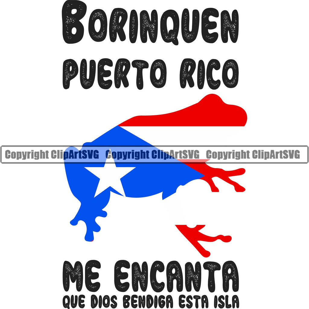 Puerto Rico Rican Flag Pride Spanish Country Nation Proud Caribbean Island Travel Borinquen World Map Sign Symbol Design Element Art Logo