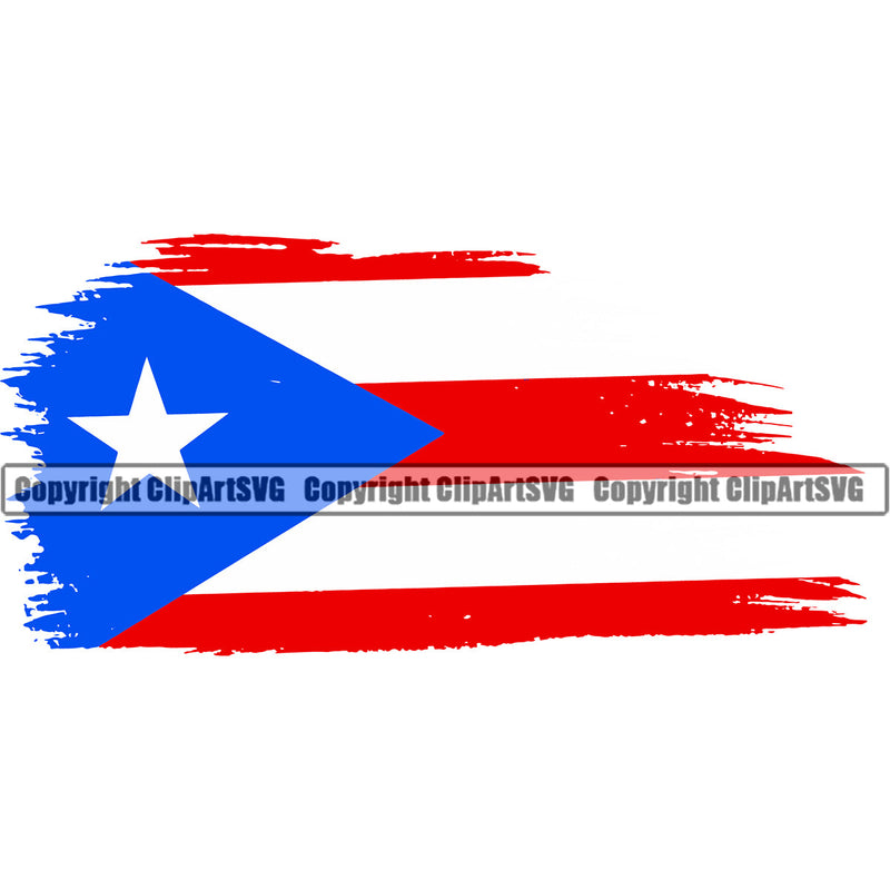 Puerto Rico Rican Flag Pride Spanish Country Nation Proud Caribbean Island Travel Distressed World Map Sign Symbol Icon Design Element Badge Logo