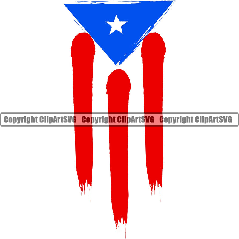 Puerto Rico Rican Flag Pride Spanish Country Nation Proud Caribbean Island Travel Distressed Down World Map Sign Symbol Icon Design Element Badge Logo