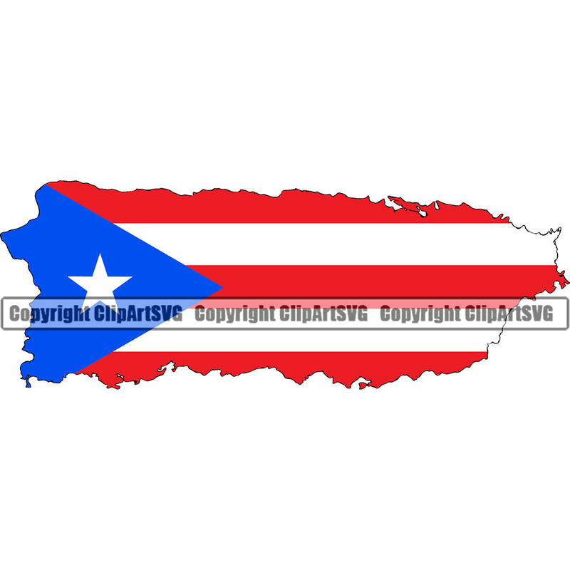 Puerto Rico Rican Flag Pride Spanish Country Nation Proud Caribbean Island Travel San Juan National Symbol Map Logo