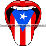 Puerto Rico Rican Flag Pride Spanish Country Nation Proud Caribbean Island Travel Stick Out Tongue World Map Sign Symbol Design Element Logo