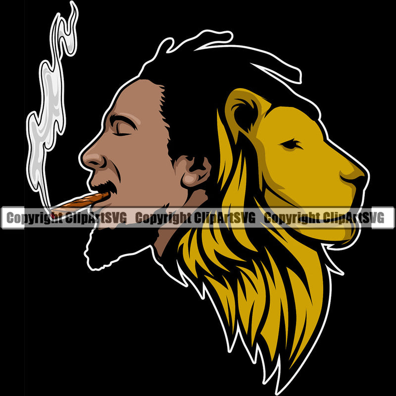 Rasta Reggae Lion Lions Flag Rastafari Rastafarian Pride Jamaica Jamaican Proud Reggaeton Music Man Dreads Smoking Marijuana Leaf Joint Bud Pot Weed Cannabis Art Design Logo