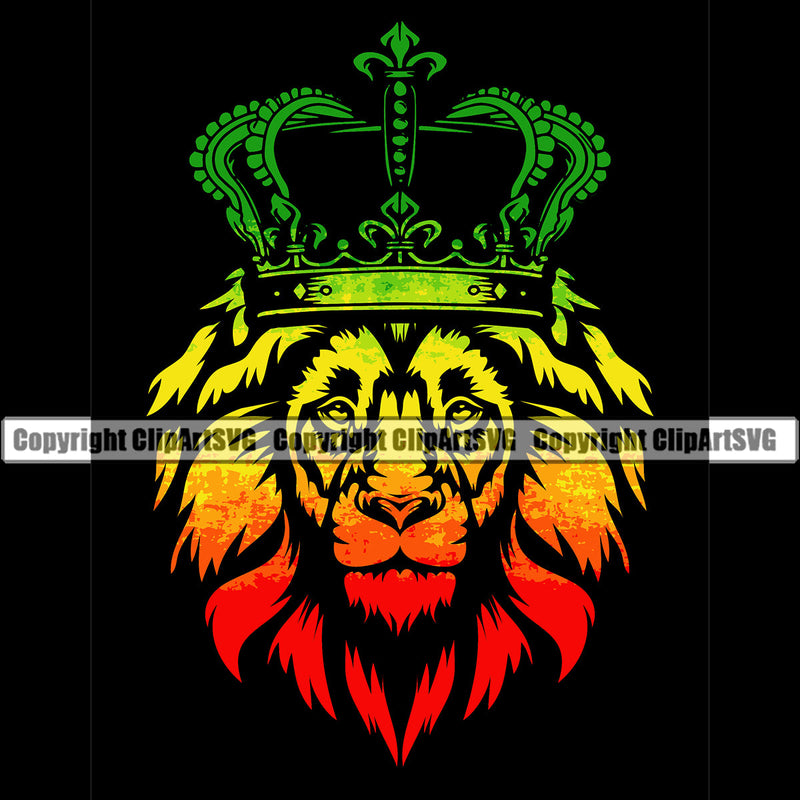Rasta Reggae Lion Lions Flag Rastafari Rastafarian Pride Jamaica Jamaican Proud Music Crown King Marijuana Leaf Reggaeton Joint Bud Pot Weed Cannabis Art Design Element Logo
