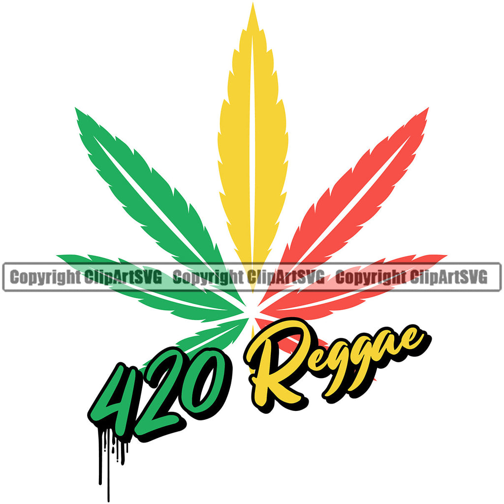 420 symbol with color cannabis leaves. Stock Vector by
