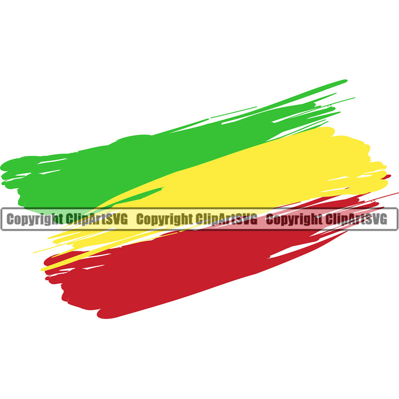 Rasta Reggae Flag Rastafari Rastafarian Pride Jamaica Jamaican Proud Reggaeton Music Paint Stroke Distressed Background Hippy Marijuana Weed Cannabis Design Element Logo
