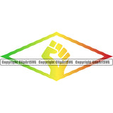 Rasta Reggae Flag Rastafari Rastafarian Pride Jamaica Jamaican Proud Reggaeton Music Triangle Hand Power Gradient Fist Unity Love Hippy Marijuana Weed Cannabis Design Element Logo