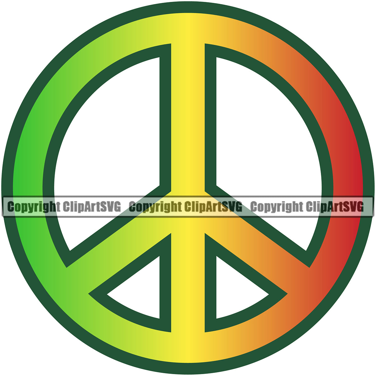Rasta Peace Symbol Clip Art