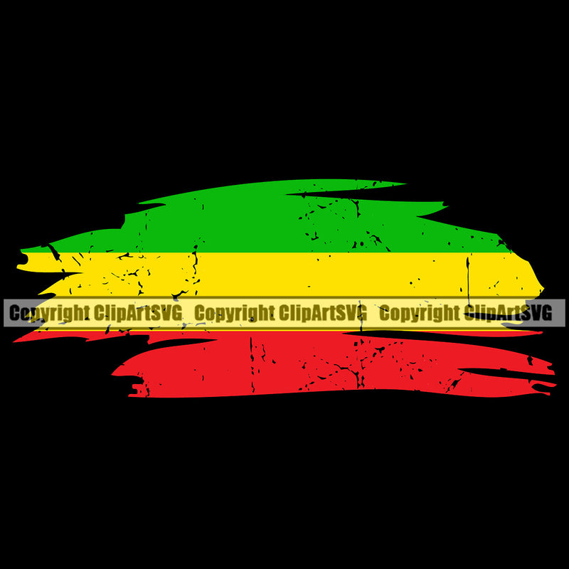Rasta Reggae Flag Rastafari Rastafarian Pride Jamaica Jamaican Proud Reggaeton Music Distressed Paint Stroke Background Hippy Marijuana Weed Cannabis Design Element Logo