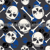 Scary Skull Skeleton Camo Camuflage Seamless Pattern Print Crossbones White And Grey Camouflage Jungle War Wrap Cover Graphic Design Decor Logo