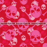 Scary Skull Skeleton Camo Camuflage Seamless Pattern Print Crossbones Red Camouflage Jungle War Wrap Cover Graphic Design Decor Logo