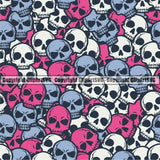 Scary Skull Skeleton Camo Camuflage Seamless Pattern Print Crossbones Pink Purple White Camouflage Jungle War Wrap Cover Graphic Design Decor Logo
