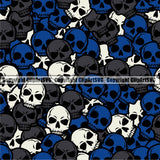 Scary Skull Skeleton Camo Camuflage Seamless Pattern Print Crossbones Navy Grey White Camouflage Jungle War Wrap Cover Graphic Design Decor Logo