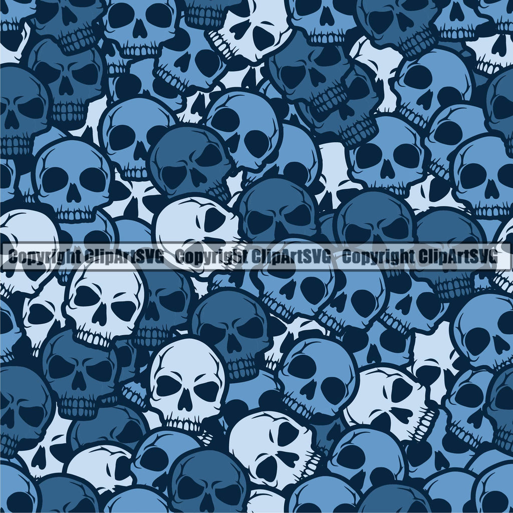Pastel Blue Camo, Seamless Pattern, Camouflage Digital Paper