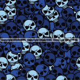 Scary Skull Skeleton Camo Camuflage Seamless Pattern Print Crossbones Navy White Camouflage Jungle War Wrap Cover Graphic Design Decor Logo