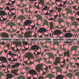 Scary Skull Skeleton Camo Camuflage Seamless Pattern Print Crossbones Grey Green Pink Camouflage Jungle War Wrap Cover Graphic Design Decor Logo