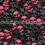 Scary Skull Skeleton Camo Camuflage Seamless Pattern Print Crossbones Grey Pink Green Camouflage Jungle War Wrap Cover Graphic Design Decor Logo