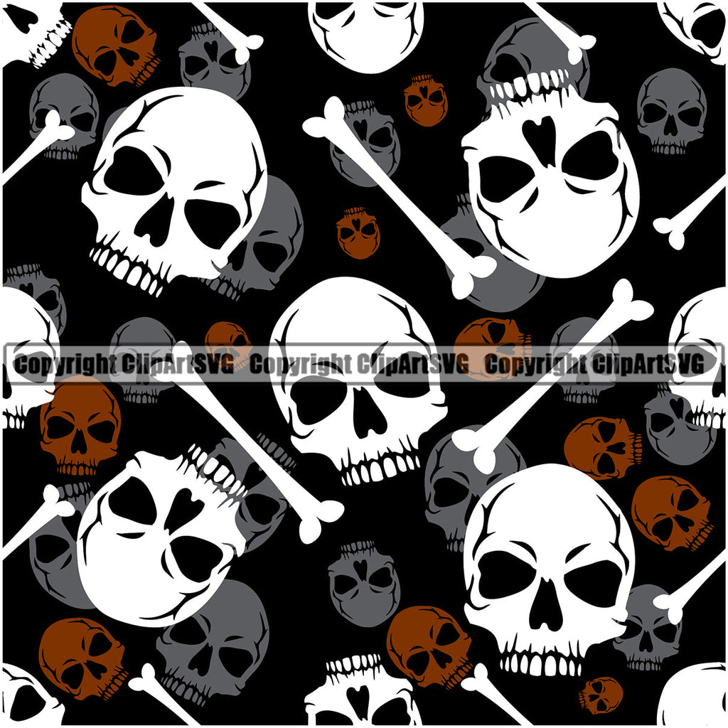 Scary Skull Skeleton Camo Camuflage Seamless Pattern Print Crossbones White Black Red Camouflage Jungle War Wrap Cover Graphic Design Decor Logo