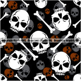 Scary Skull Skeleton Camo Camuflage Seamless Pattern Print Crossbones White Black Red Camouflage Jungle War Wrap Cover Graphic Design Decor Logo