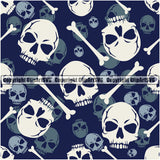 Scary Skull Skeleton Camo Camuflage Seamless Pattern Print Crossbones Big White And Navy Camouflage Jungle War Wrap Cover Graphic Design Decor Logo