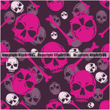 Scary Skull Skeleton Camo Camuflage Seamless Pattern Print Crossbones Big Pink And Brown Camouflage Jungle War Wrap Cover Graphic Design Decor Logo