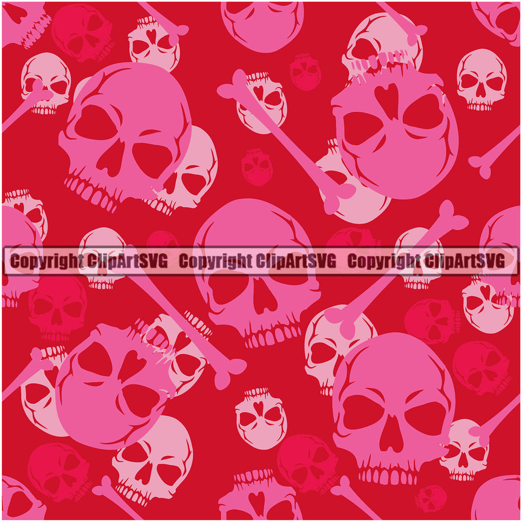 Scary Skull Skeleton Camo Camuflage Seamless Pattern Print Crossbones Big Red Camouflage Jungle War Wrap Cover Graphic Design Decor Logo
