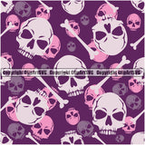 Scary Skull Skeleton Camo Camuflage Seamless Pattern Print Crossbones Big Purple Camouflage Jungle War Wrap Cover Graphic Design Decor Logo