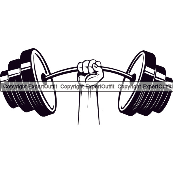 Bodybuilding Athlete Bodybuilder Fitness Trainer Gym Workout Training Muscle Sport Bodybuild Train Health Healthy Lifestyle Weightlifting Hand Holding Weight Bar Flex Posing Fit Body Strong Silhouette Art Design Logo Clipart SVG