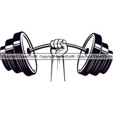 Bodybuilding Athlete Bodybuilder Fitness Trainer Gym Workout Training Muscle Sport Bodybuild Train Health Healthy Lifestyle Weightlifting Hand Holding Weight Bar Flex Posing Fit Body Strong Silhouette Art Design Logo Clipart SVG