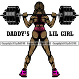 Bodybuilding Sexy Lady Girl Athlete Bodybuilder Fitness Trainer Gym Workout Training Muscle Sport Bodybuild Train Health Healthy Lifestyle Woman Weightlifting Female Flex Weight Pose Fit Body Strong Color Art Design Logo Clipart SVG