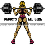 Bodybuilding Sexy Lady Girl Athlete Bodybuilder Fitness Trainer Gym Workout Training Muscle Sport Bodybuild Train Health Healthy Lifestyle Weightlifting Woman Female Flex Weight Pose Strong Fit Body Art Color Design Logo Clipart SVG