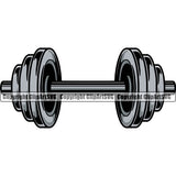 Bodybuilding Athlete Bodybuilder Fitness Trainer Gym Workout Training Muscle Sport Bodybuild Train Health Healthy Lifestyle Weightlifting Dumbbell Barbell Bar Working Out Weight Color Art Design Logo Clipart SVG
