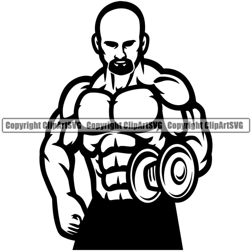 Bodybuilding Athlete Bodybuilder Fitness Trainer Gym Workout Training Muscle Sport Bodybuild Train Health Healthy Lifestyle Weightlifting Flex Fit Strong Flexing Weight Bar Man Male Art Silhouette Design Logo Clipart SVG