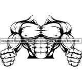 Bodybuilding Athlete Bodybuilder Fitness Trainer Gym Workout Training Muscle Sport Bodybuild Train Health Healthy Lifestyle Weightlifting No Head Hands Hold Holding Muscles Fit Weights No head Design Element Silhouette Art Design Logo Clipart SVG