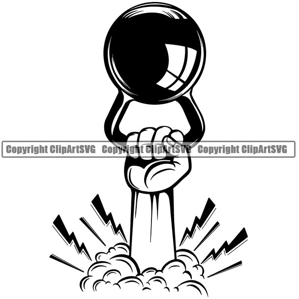 Bodybuilding Kettle Bell Athlete Bodybuilder Fitness Trainer Gym Workout Training Muscle Sport Bodybuild Train Health Healthy Lifestyle Weightlifting Hand Holding Dumbbell Weight Bar Out Art Silhouette Design Logo Clipart SVG