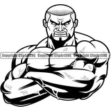 Bodybuilding Athlete Bodybuilder Fitness Trainer Gym Workout Training Muscle Sport Bodybuild Train Health Healthy Lifestyle Weightlifting Man Mascot Mascots Flex Flexing Posing Fit Body Strong Esport Silhouette Art Design Logo Clipart SVG