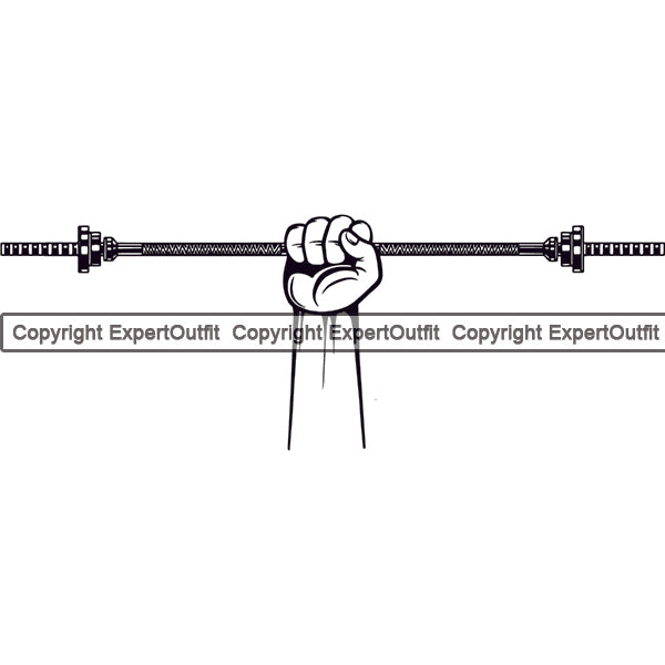 Bodybuilding Hand Holding Barbell Bar Athlete Bodybuilder Fitness Trainer Gym Workout Training Muscle Sport Bodybuild Train Health Healthy Lifestyle Weightlifting Sports Dumbbell Weight Exercise Hand Silhouette Art Design Logo Clipart SVG