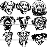 100 DOG BREED HEADS Black/White Designs Volume 02 BUNDLE OF THE CENTURY RETAIL PRICE $300.00!