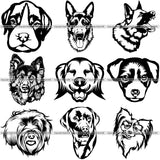 27 Dog Breed Head Face Designs SUPER VALUE BUNDLE ClipArt SVG