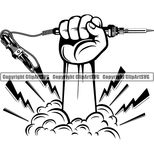 Electronic Board Soldering Iron Tool Computer  Equipment ClipArt SVGS