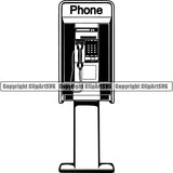 Telephone Phone Cell Communication Connection ClipArt SVG