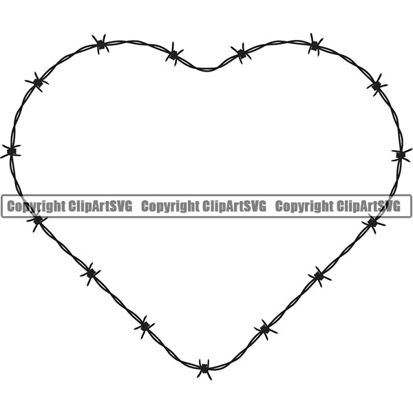 Design Element Barbed Wire Frame Border ClipArt SVG