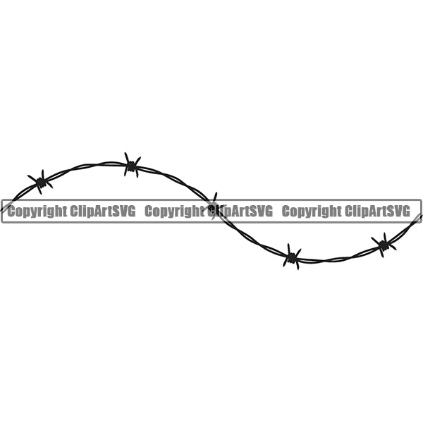 Design Element Barbed Wire Frame Border ClipArt SVG