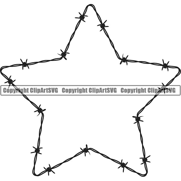 Design Element Barbed Wire Frame Border ClipArt SVG