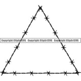 Design Element Barbed Wire Frame Border ClipArt SVG