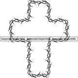 Design Element Barbed Wire Tribal Tattoo Frame Border ClipArt SVG