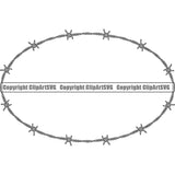 Design Element Barbed Wire Frame Border ClipArt SVG