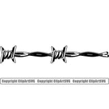 Design Element Barbed Wire Razor Wire ClipArt SVG
