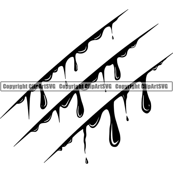 Design Element Bloody Paint Water Liquid Slice Cut Injury ClipArt SVG