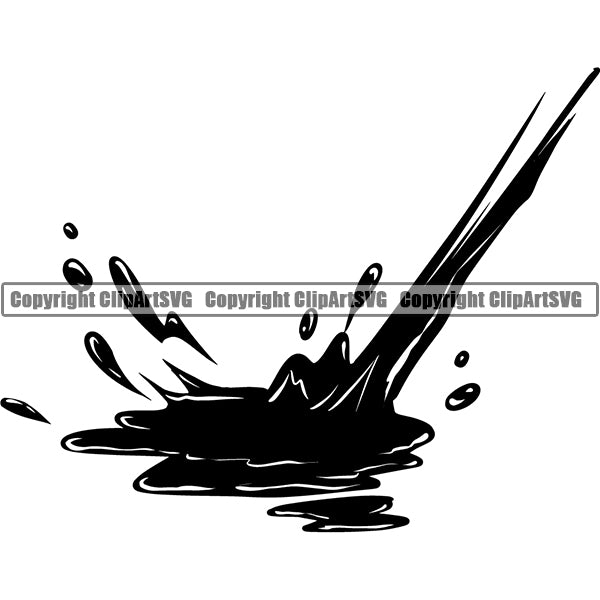 Design Element Blood Paint Water Liquid Spill Splash ClipArt SVG