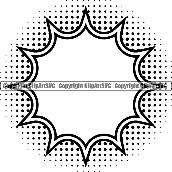 Design Element Callout Speech Bubble Comic Book ClipArt SVG